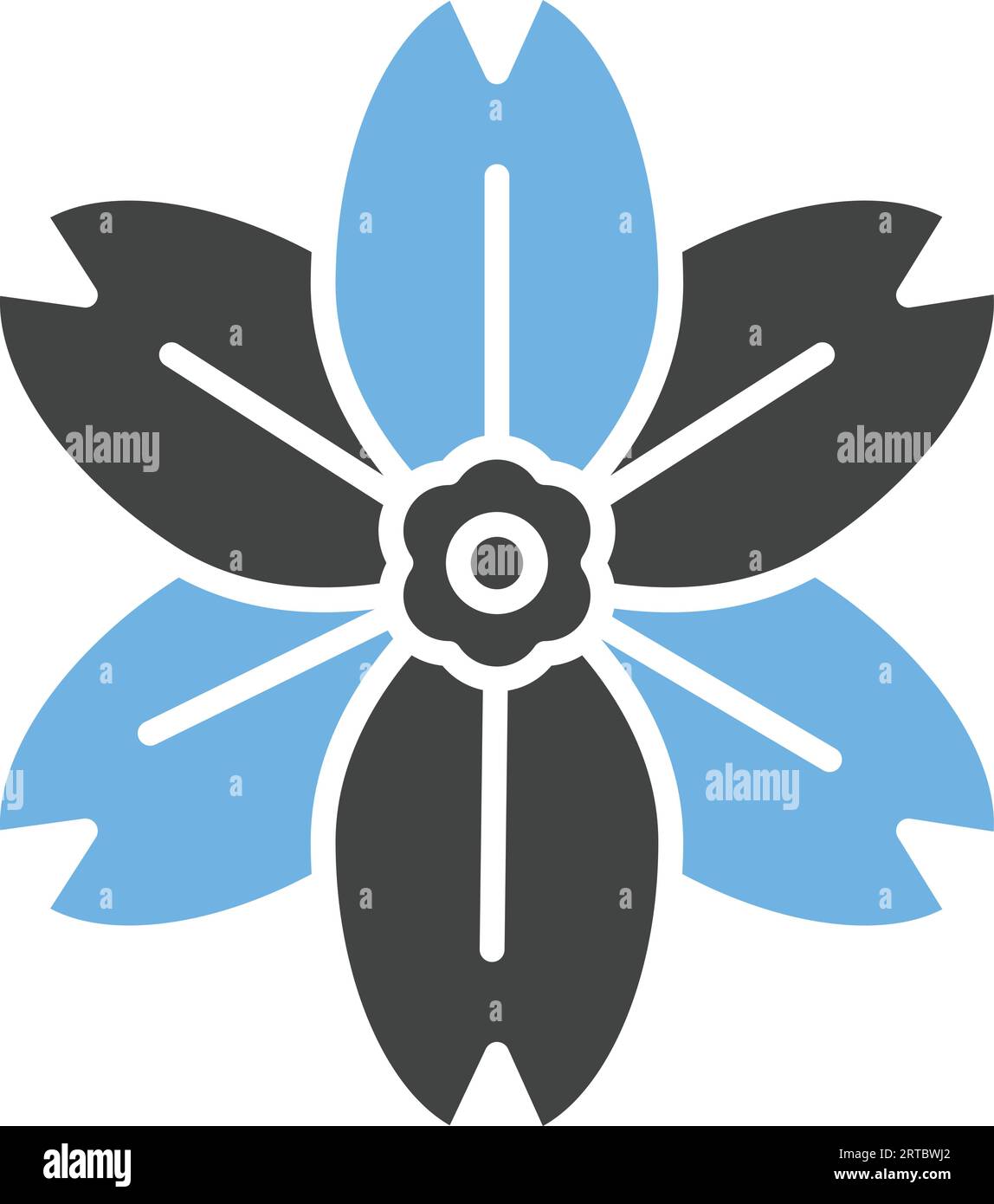 Alpine, Vergiss Mich Nicht Icon Image. Stock Vektor