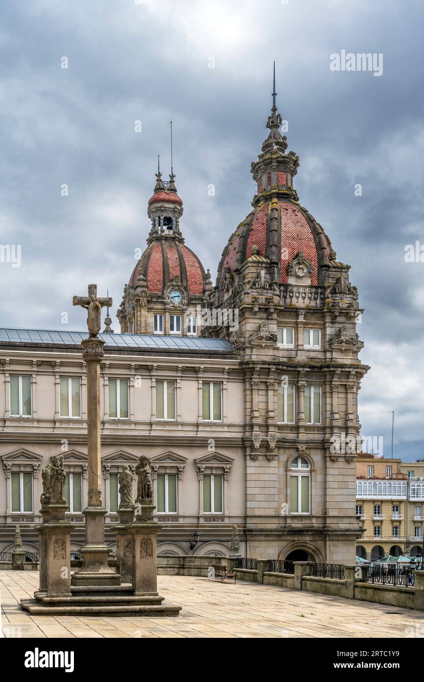 Rathaus, A Coruna, Galicien, Spanien Stockfoto