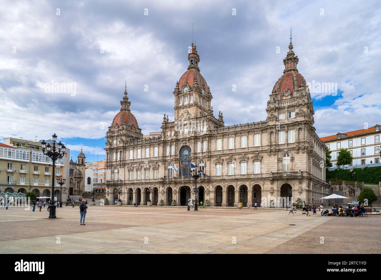 Rathaus, A Coruna, Galicien, Spanien Stockfoto