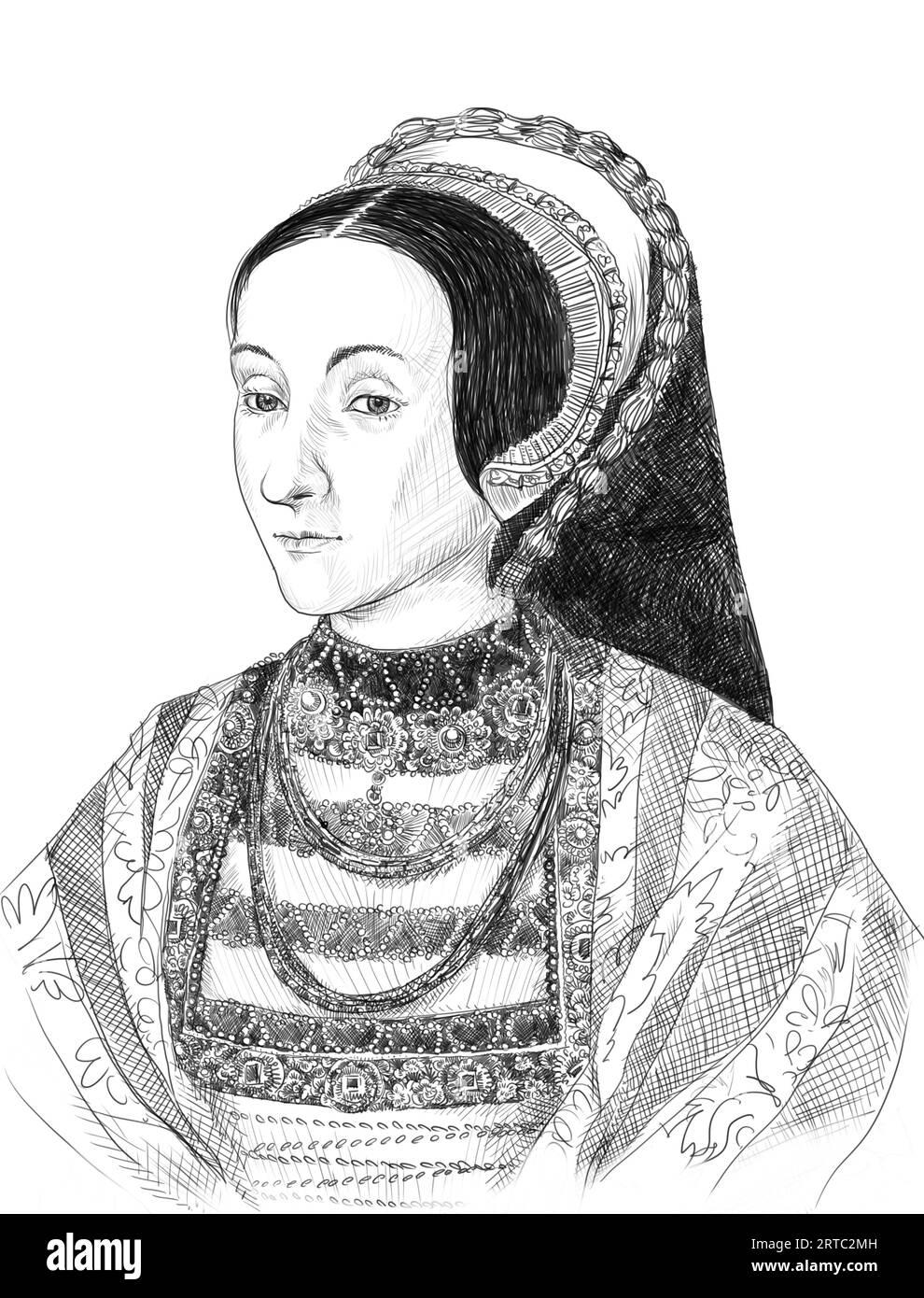 Illustration von Anne of Cleves Stockfoto