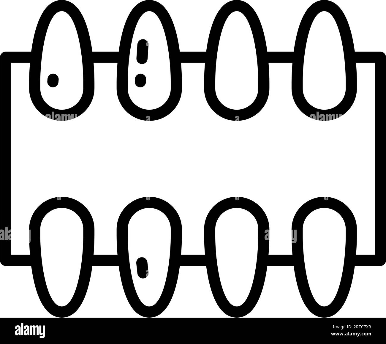 nagellack-Palette für Maniküre-Kontur-Symbol. Abbildung der Maniküre-Werkzeuge. Lackfarben-Palette für Nagelverlängerung. Künstliche Nägel. Umriss i Stock Vektor