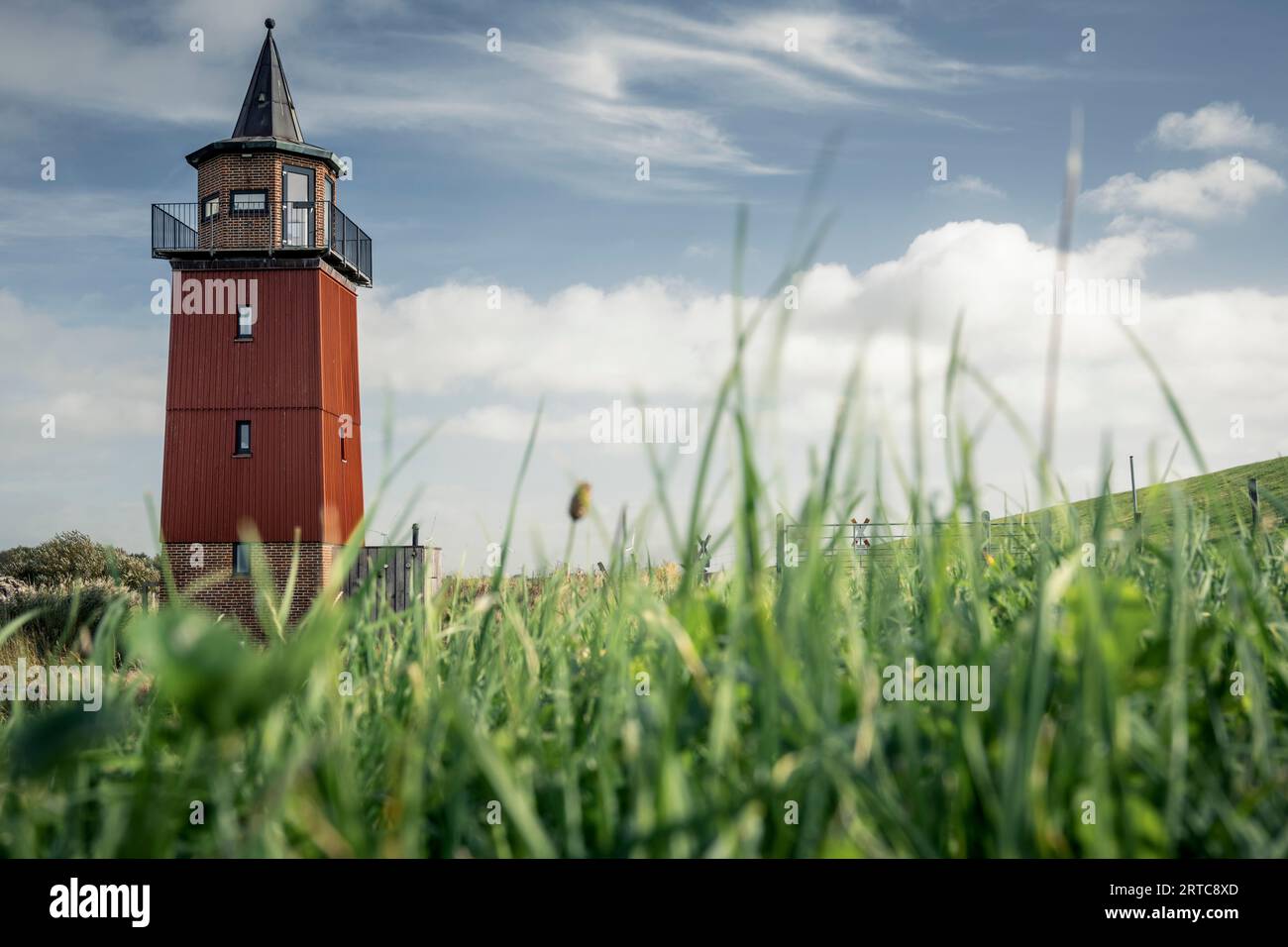 Leuchtturm Dagebuell, Nordfriesland, Schleswig-Holstein, Deutschland, Europa Stockfoto