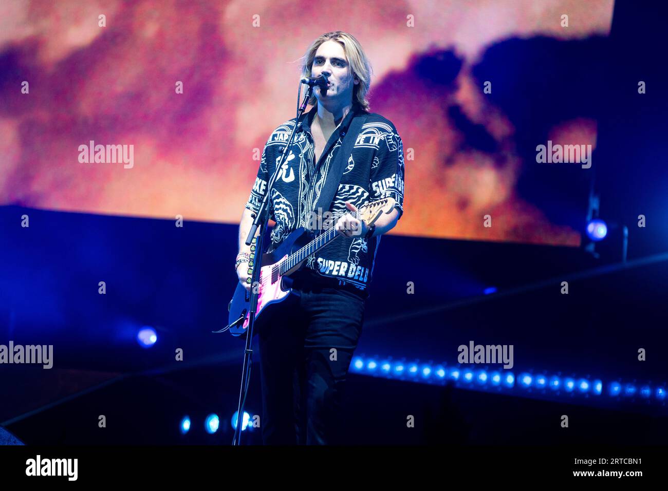 Charlie Simpson von Busted tritt am 10. September 2023 in London in der O2 Arena auf Stockfoto