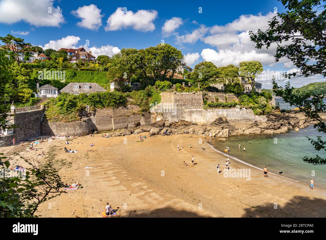 Readymoney Cove Beach in Fowey, Cornwall, England, Großbritannien, Europa Stockfoto