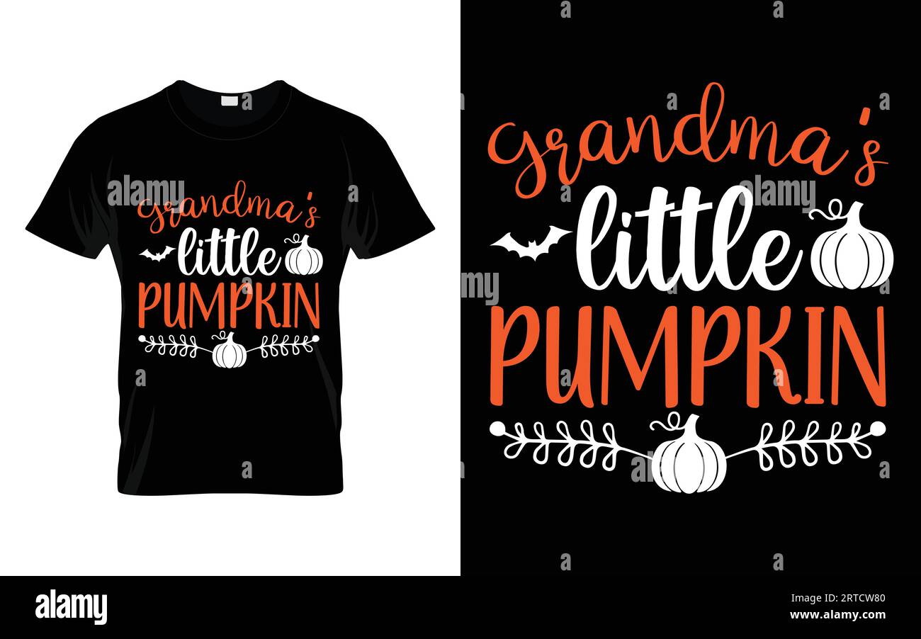 Omas kleiner Kürbis lustige Halloween Kürbis Kostüm T-Shirt Design Vektor Vorlage Stock Vektor
