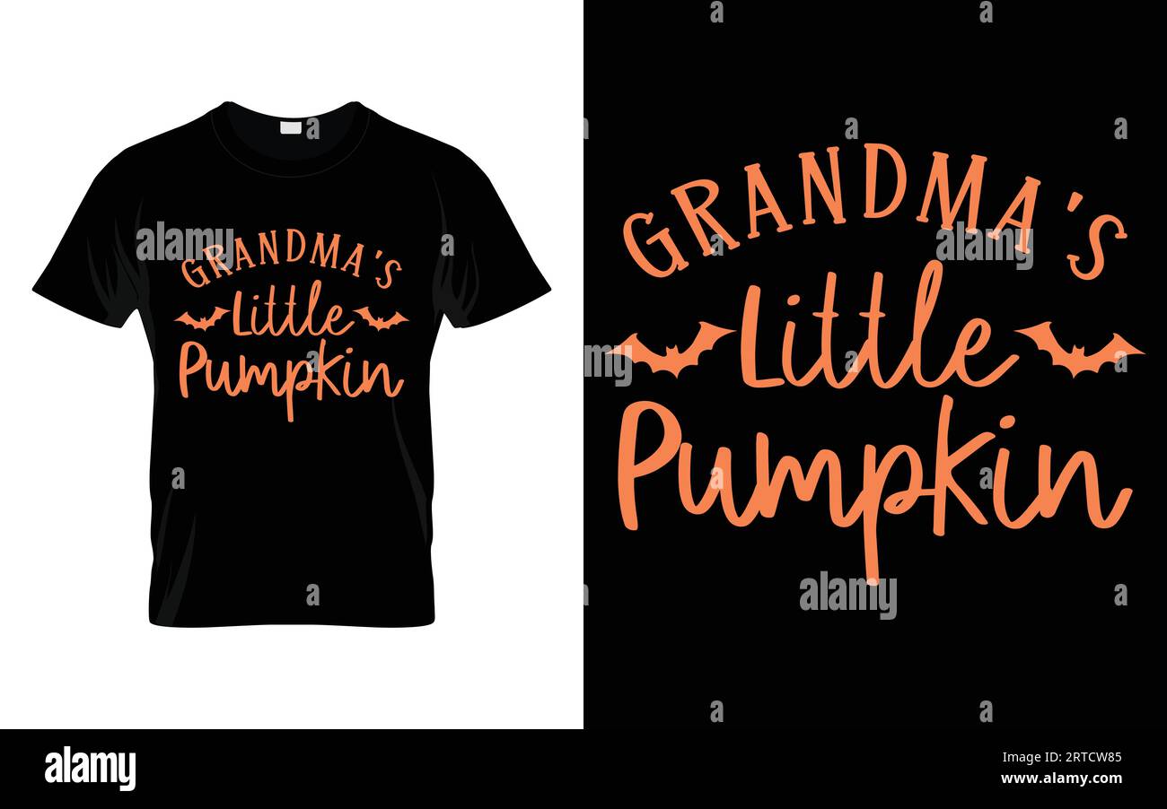 Omas kleiner Kürbis lustige Halloween Kürbis Kostüm T-Shirt Design Vektor Vorlage Stock Vektor