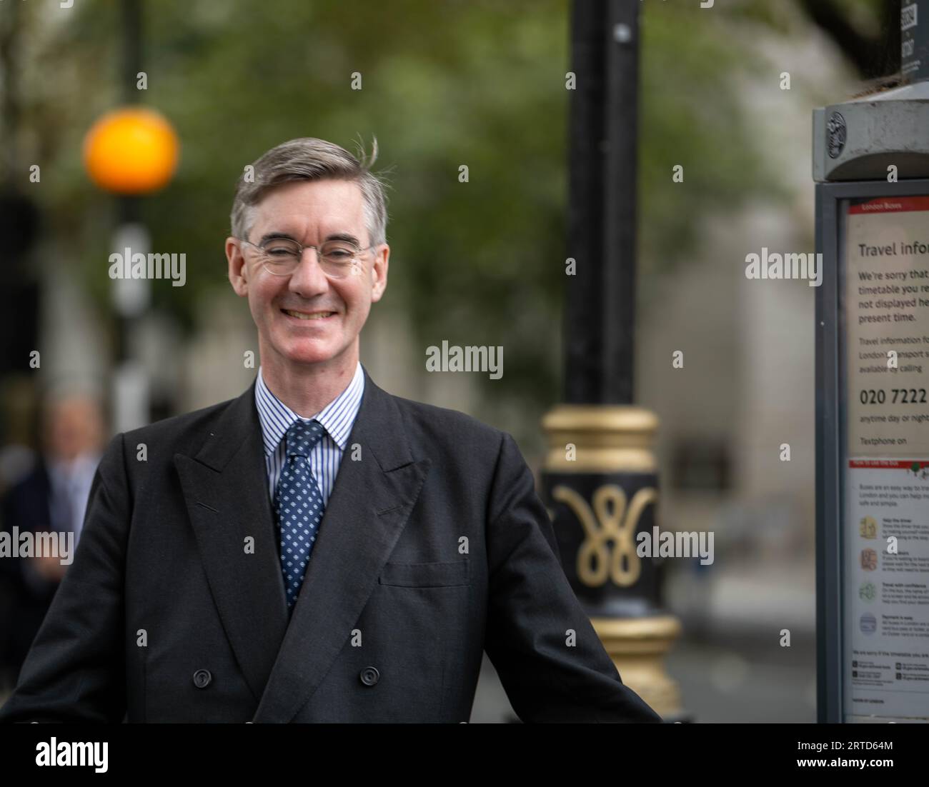 London, Großbritannien. September 2023. Jacob Rees-Mogg MP in Westminster London UK Credit: Ian Davidson/Alamy Live News Stockfoto