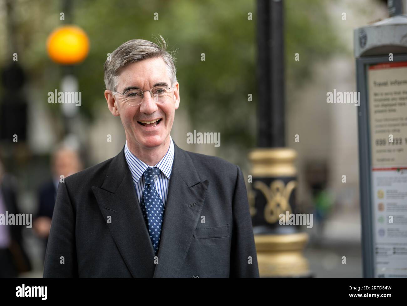 London, Großbritannien. September 2023. Jacob Rees-Mogg MP in Westminster London UK Credit: Ian Davidson/Alamy Live News Stockfoto