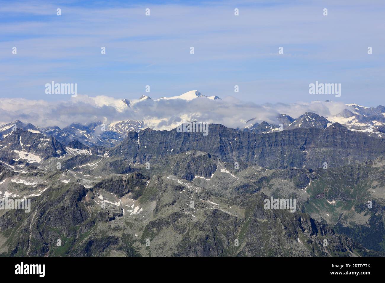 Blick auf die Alpen bei Kaprun Stockfoto