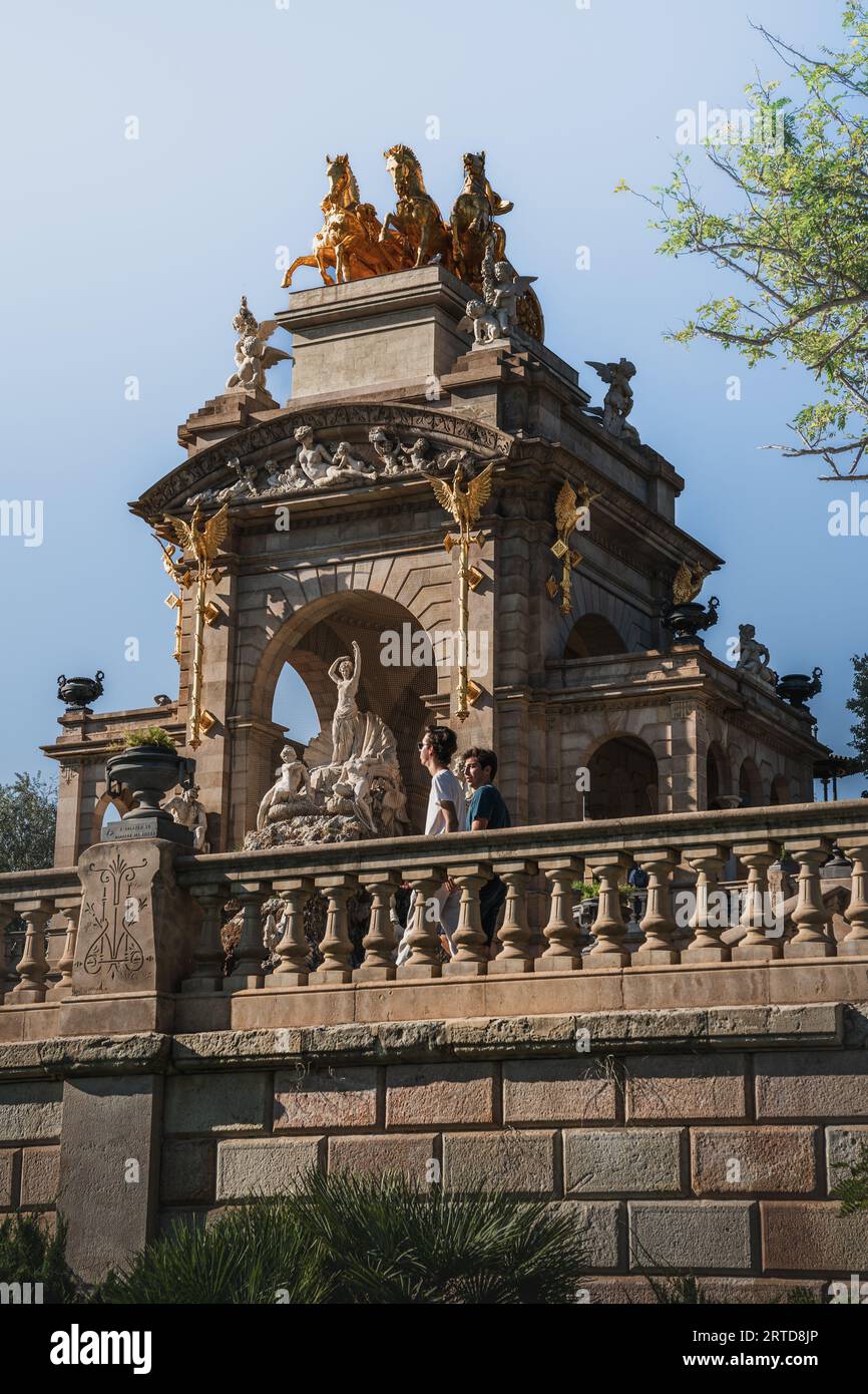 Monumento Neptuno en Barcelona, España Stockfoto