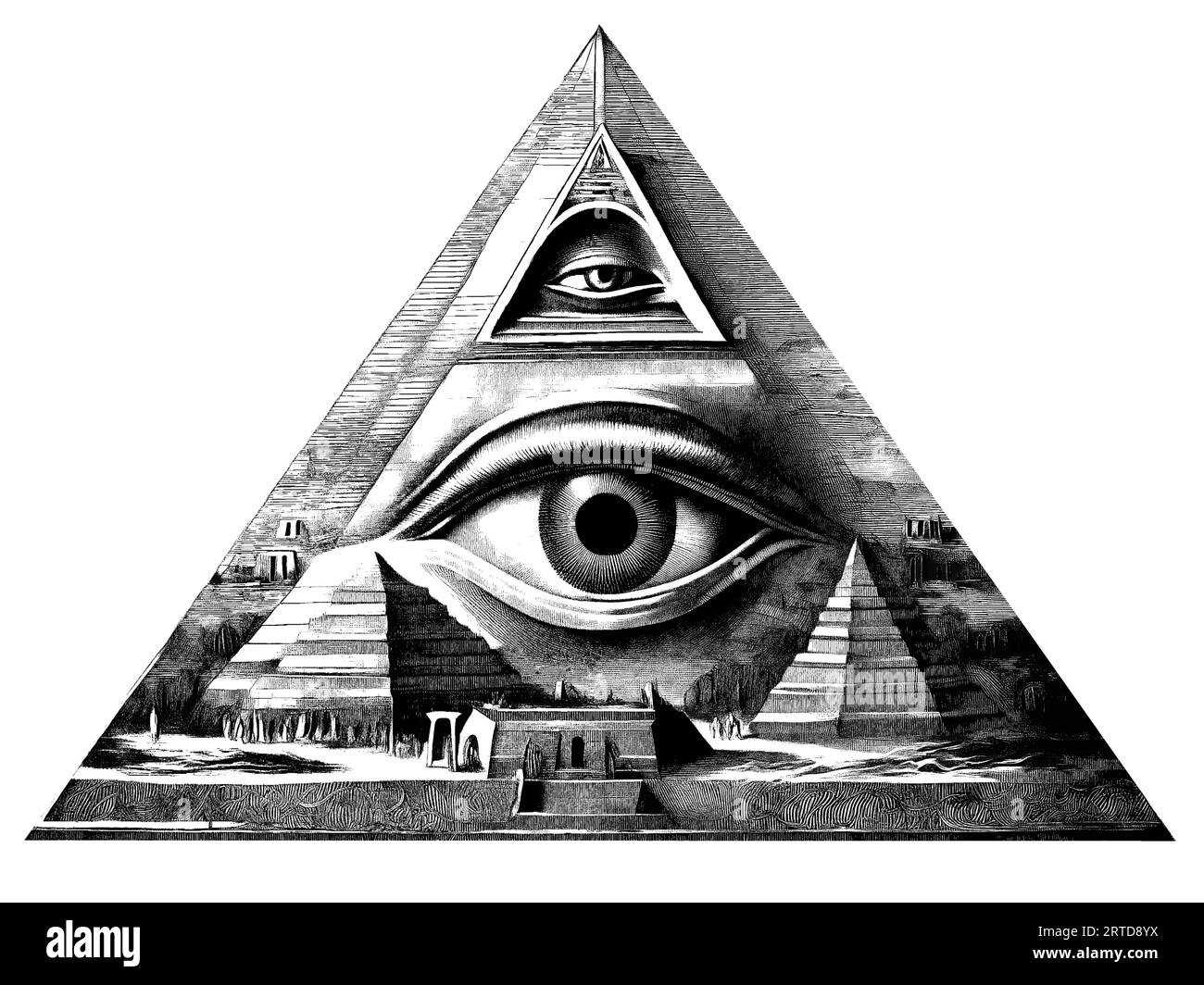 Das Auge der Vorsehung: Das Symbol mit geheimer Bedeutung Stock Vektor