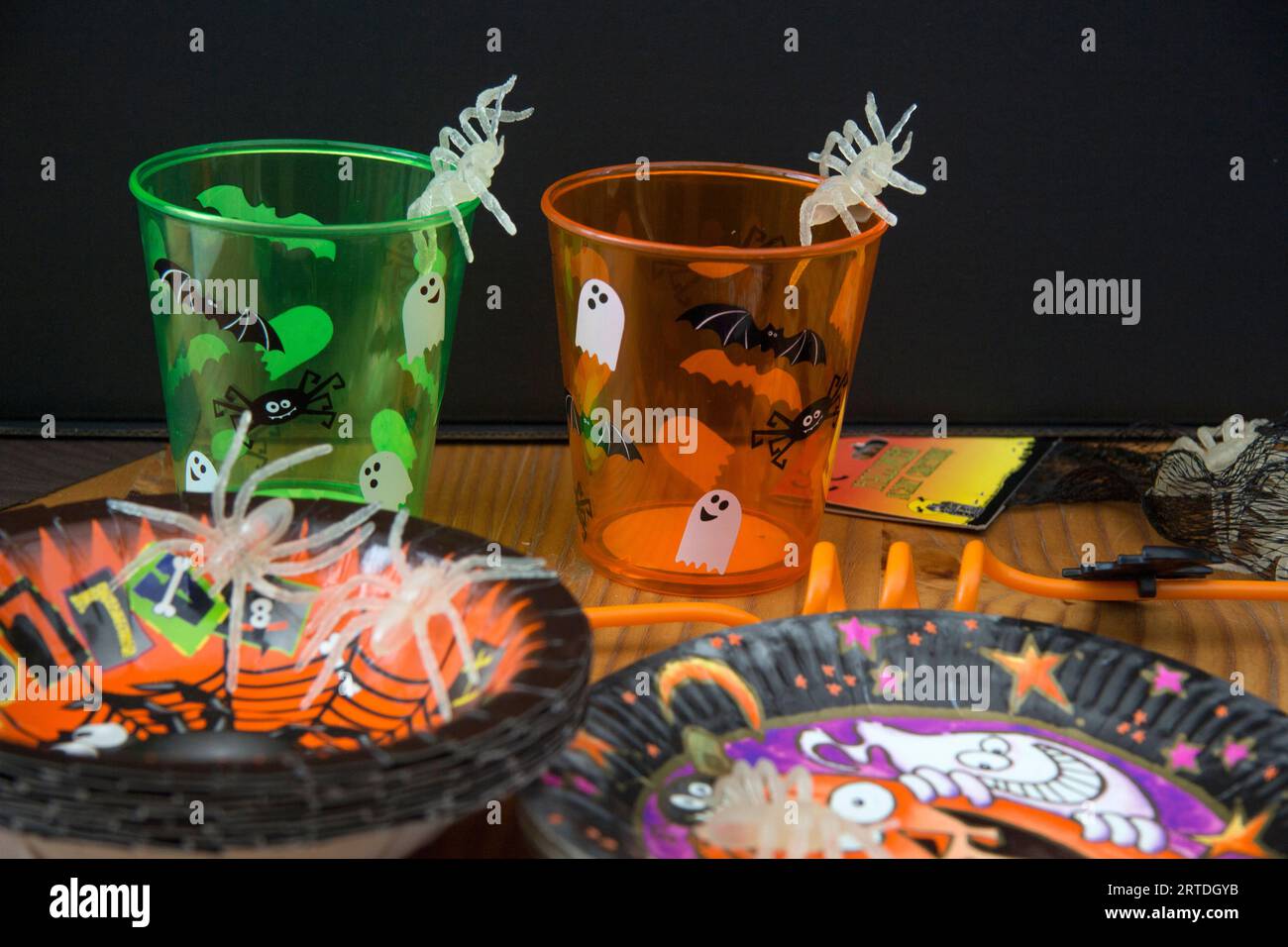 Gruselige Kreaturen beim Halloween-Party-Thema Stockfoto