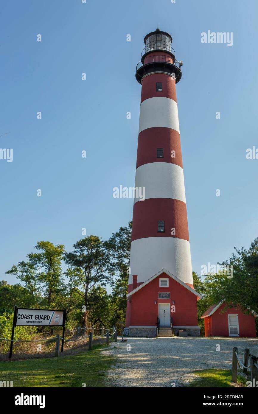 Assateague Lighthouse, Assateague Island National Seashore, Chincoteague, Virginia, USA Stockfoto