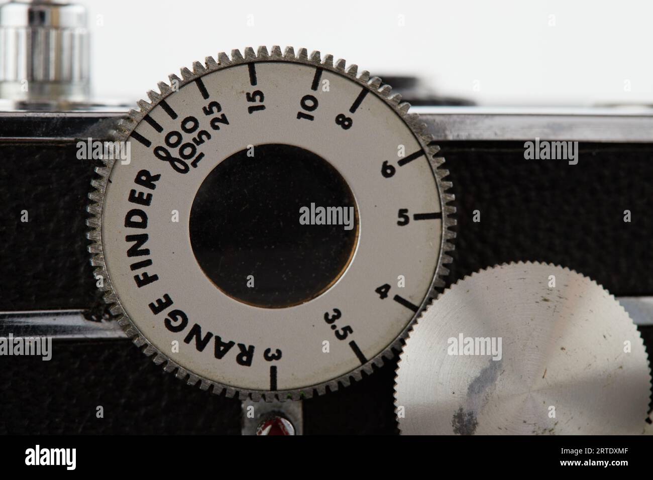 Makro, Nahaufnahme der alten Technologie, Argus Range Finder 35-mm-Filmkamera!!! Stockfoto