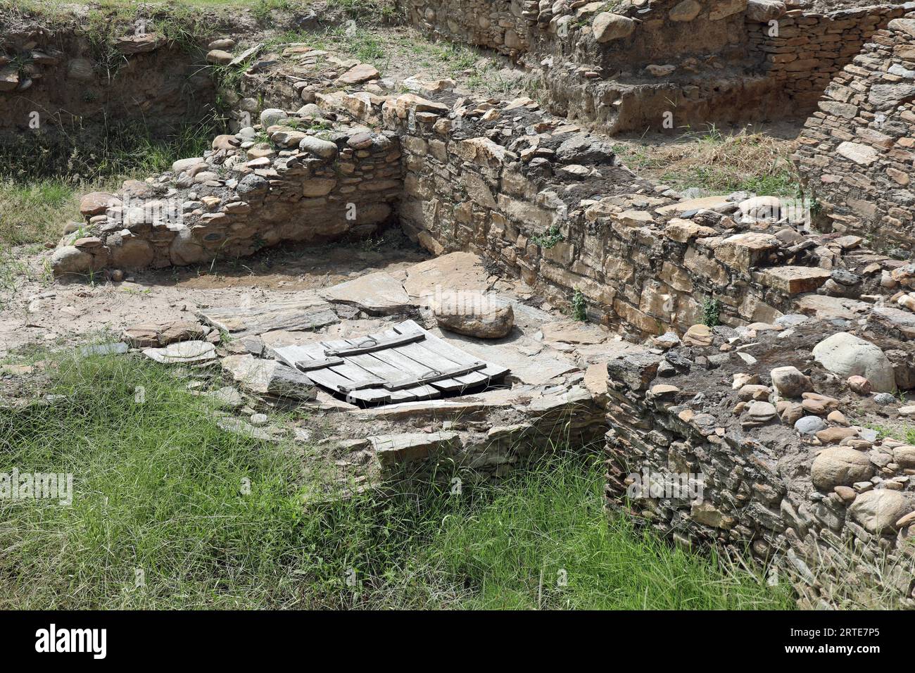 Antike Ruinen von Bazira in Pakistan Stockfoto