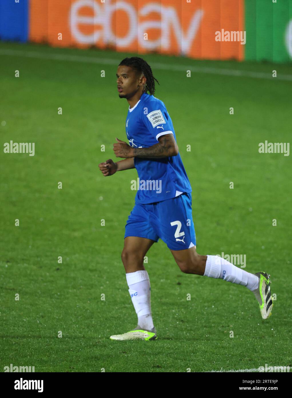 Peterborough, Großbritannien. September 2023. Jadel Katongo (PU) beim EFL Trophy Match Peterborough United gegen Cambridge United, im Weston Homes Stadium, Peterborough, Cambridgeshire, am 12. September 2023. Dank: Paul Marriott/Alamy Live News Stockfoto