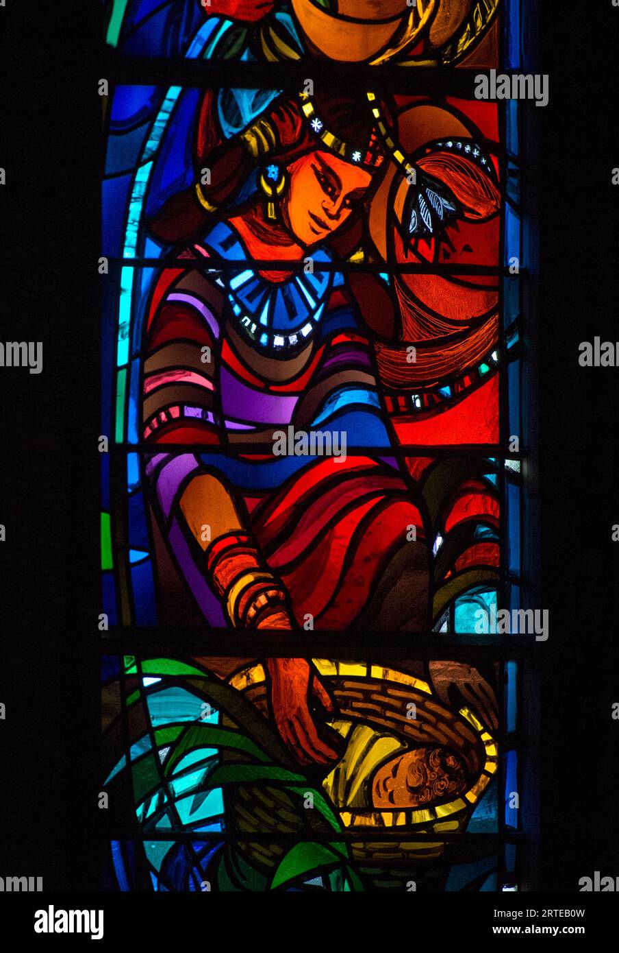 Buntglasfenster an der National Cathedral in Washington, DC; Washington, District of Columbia, Vereinigte Staaten von Amerika Stockfoto