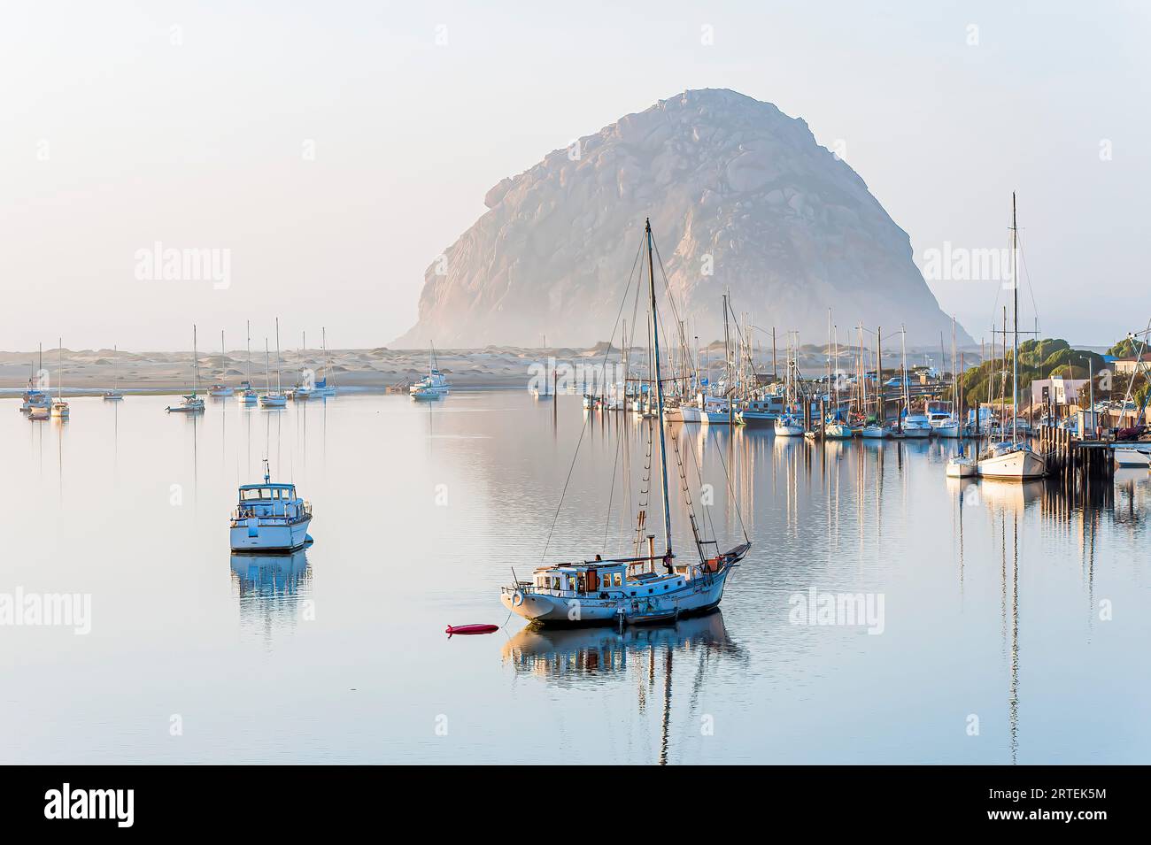 Hafenszene im Morro Bay State Park, Kalifornien, USA; Kalifornien, Vereinigte Staaten von Amerika Stockfoto