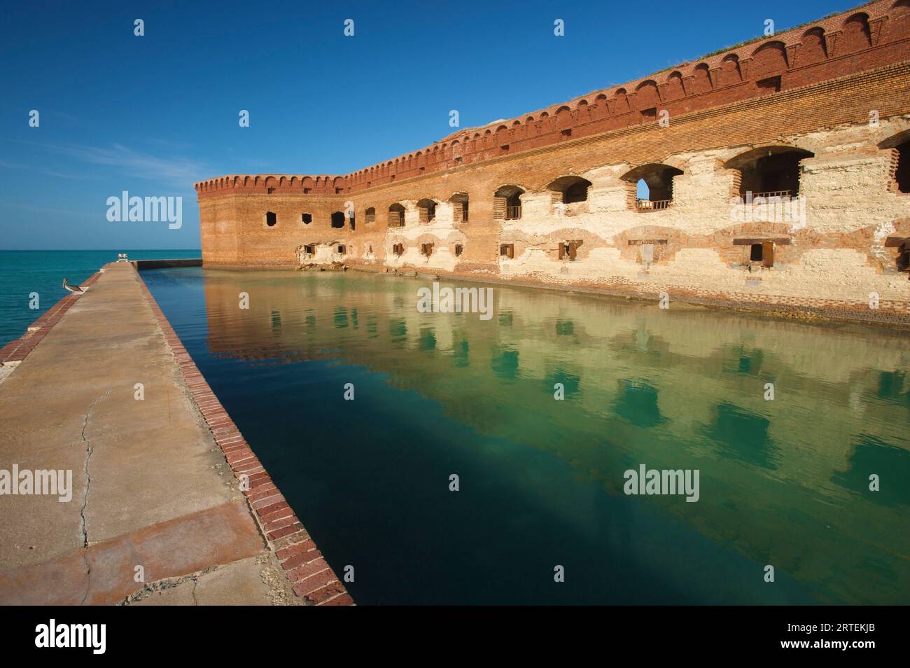 Fort Jefferson, 1874 von der Armee verlassen, Dry Tortugas National Park, Florida, USA; Florida, Vereinigte Staaten von Amerika Stockfoto
