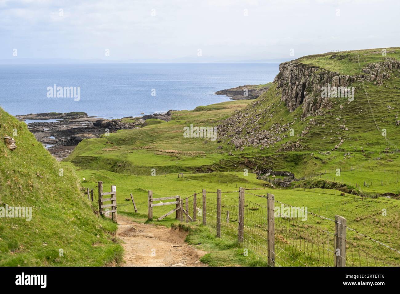 Pfad zum Brothers' Point auf der Isle of Skye Stockfoto