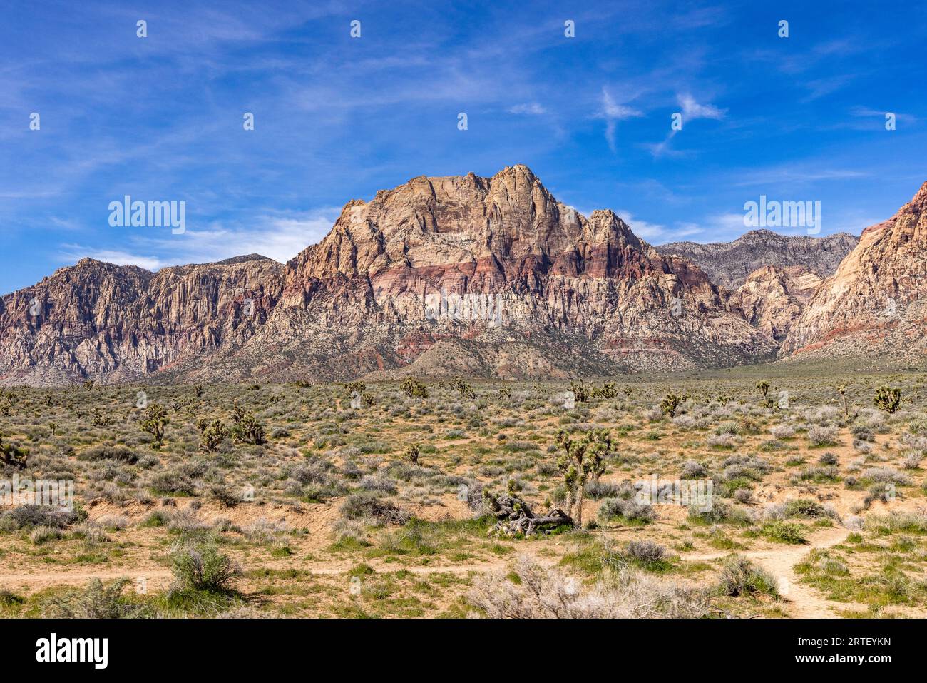 USA, Nevada, Las Vegas, Berge im Red Rock Canyon National Conservation Area Stockfoto