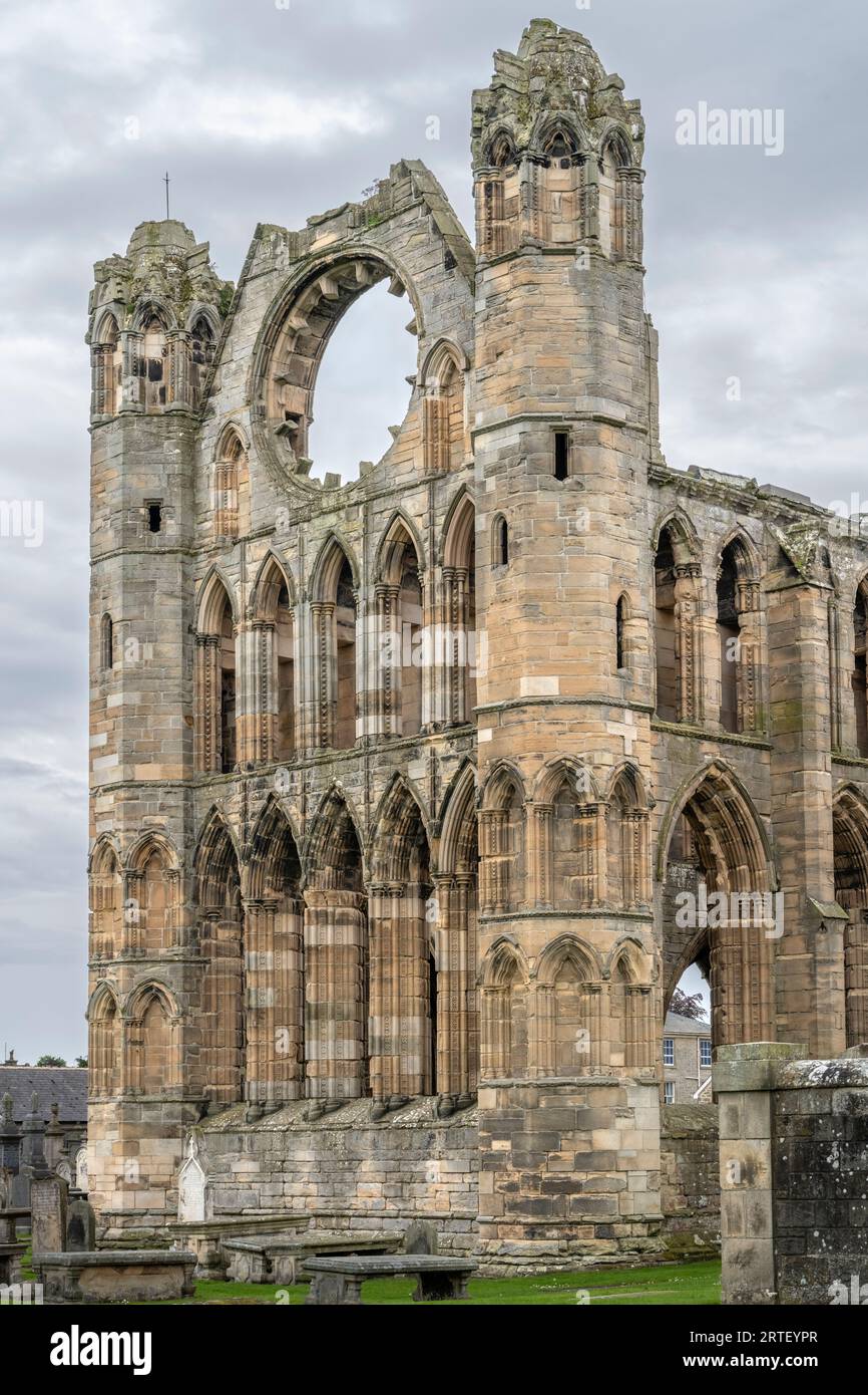 westfront der Kathedrale von Elgin Stockfoto