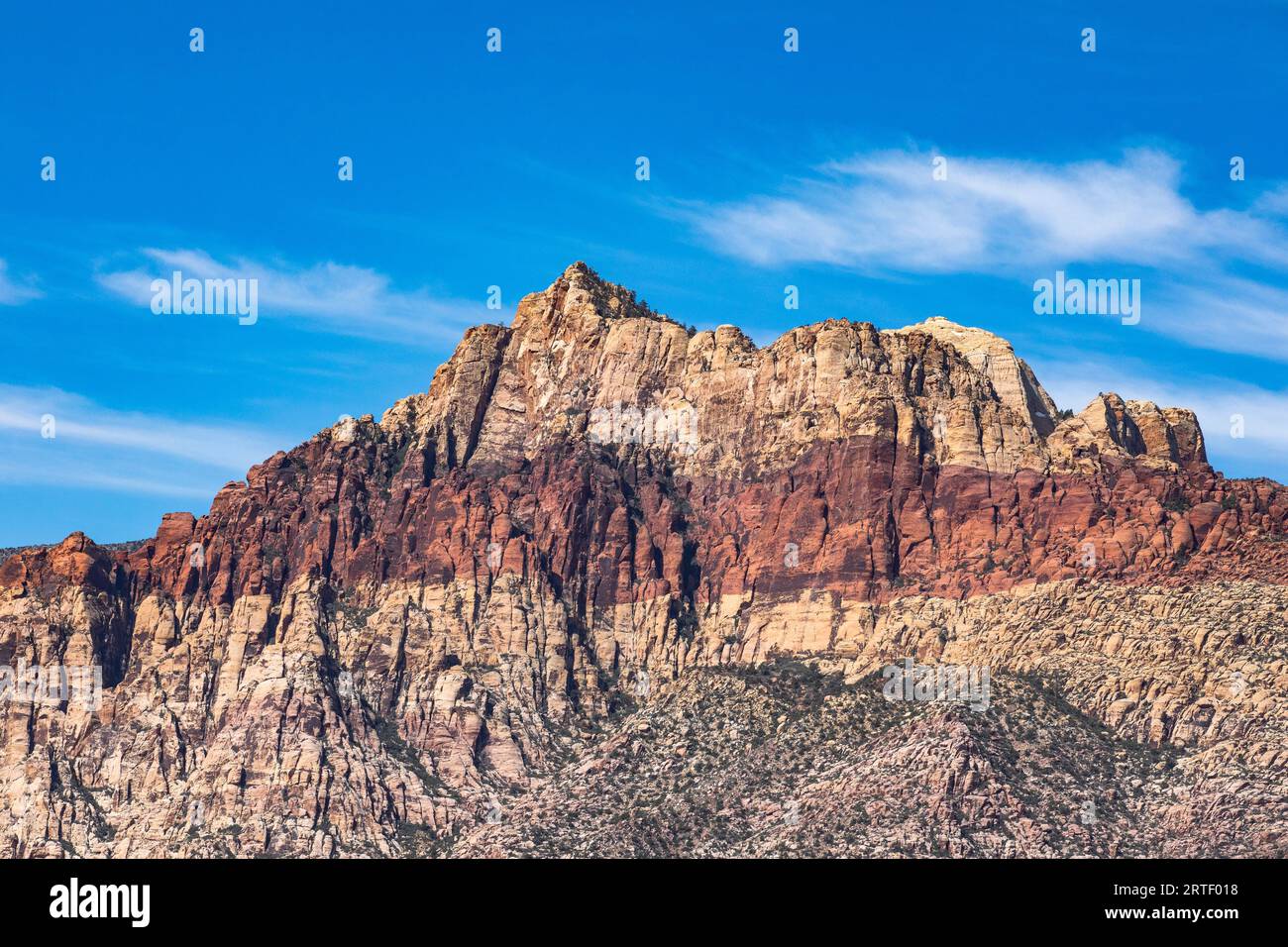 USA, Nevada, Las Vegas, Felsformationen im Red Rock Canyon National Conservation Area Stockfoto