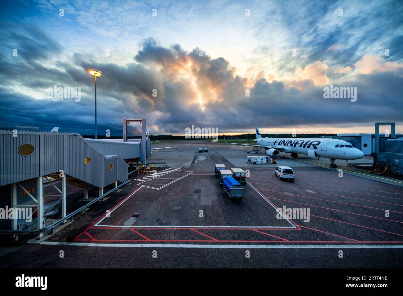 Am Helsinki-Vantaa Airport, Vantaa, Finnland Stockfoto