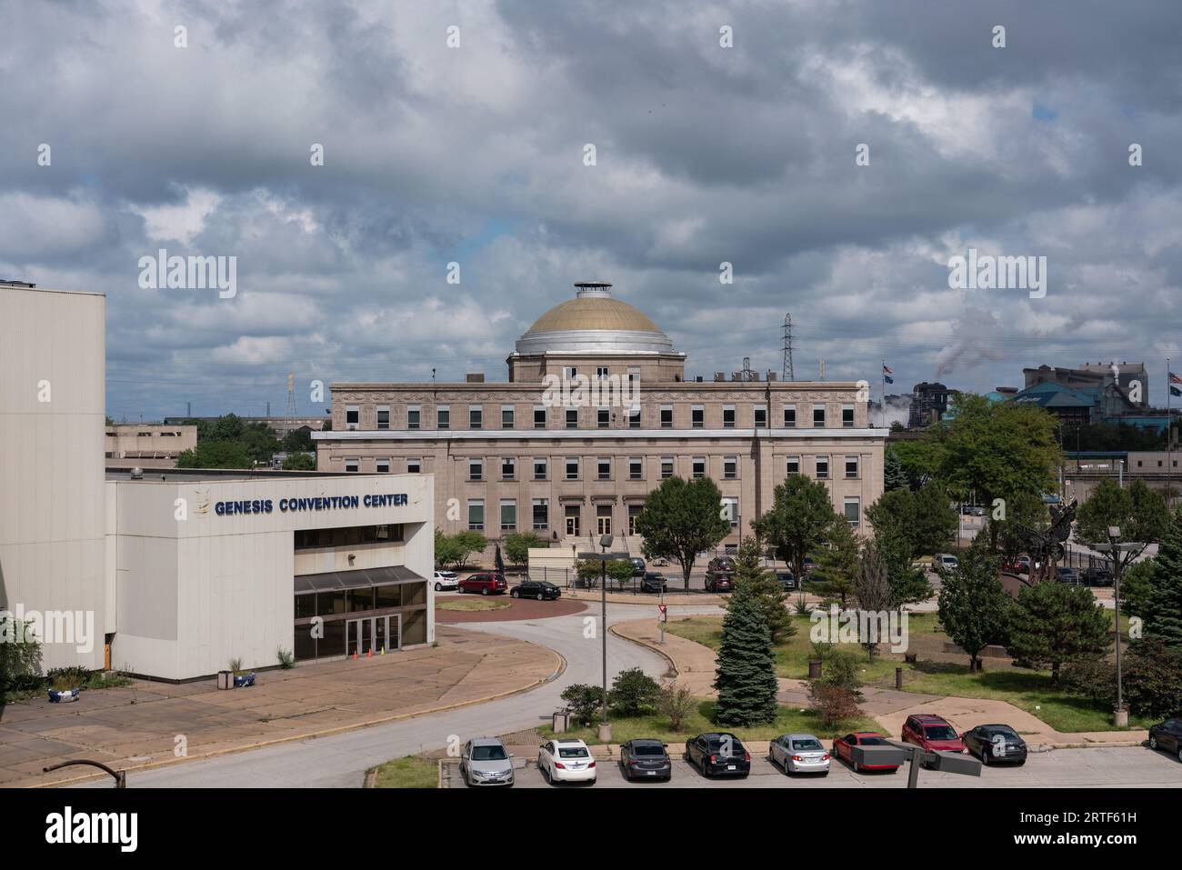Lake County Superior Court und Downtown, Gary, Indiana, gesehen am 12. September 2023. Stockfoto