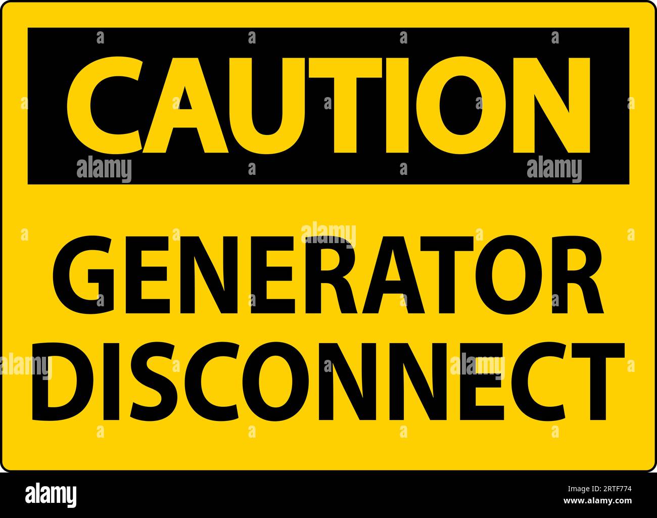 Warnung: Generator Trennen Stock Vektor