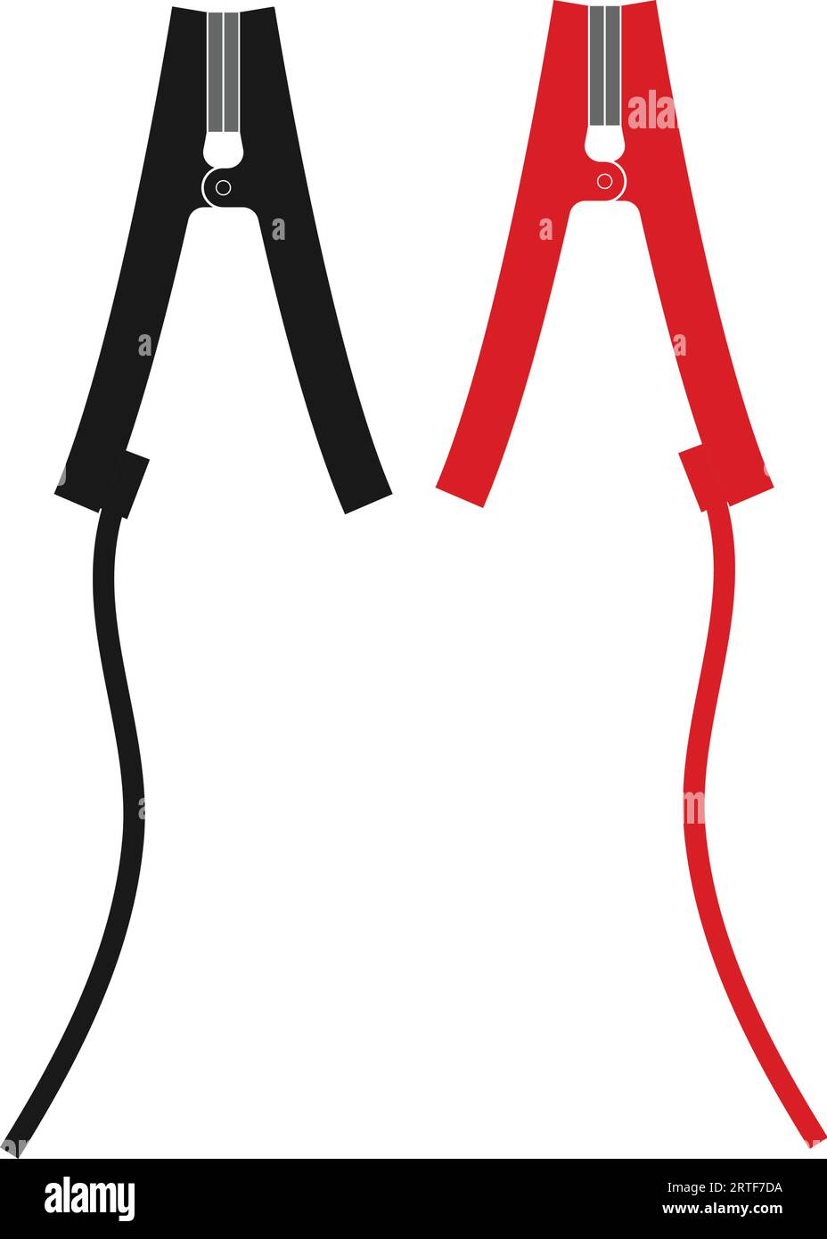 Auto Batterie Stromversorgung Überbrückungskabel Symbol Vektor Illustration einfaches Design Stock Vektor