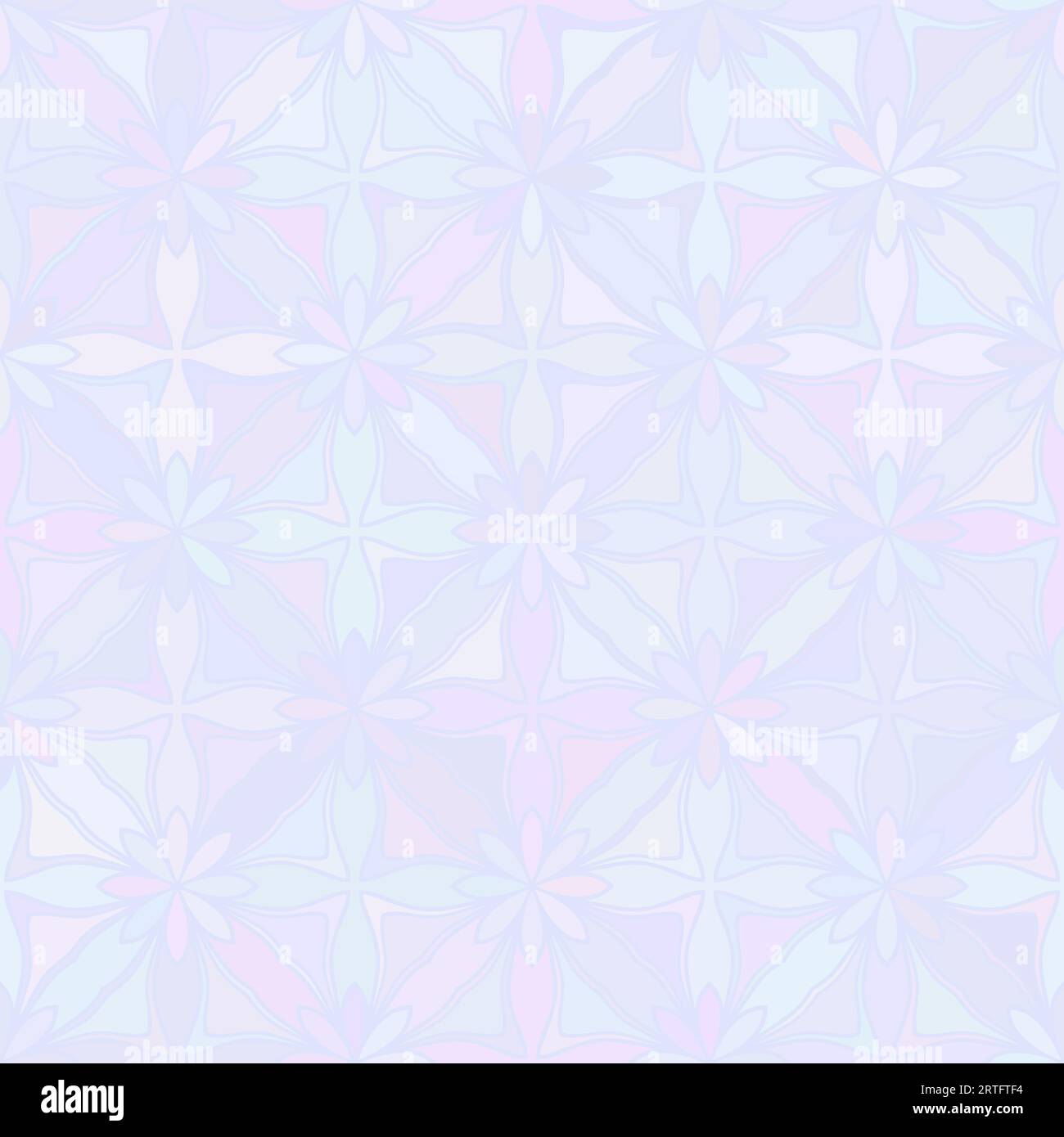 Abstrakter Vektorhintergrund Geometrisches nahtloses Muster der Blume Blaue Farbe Stock Vektor