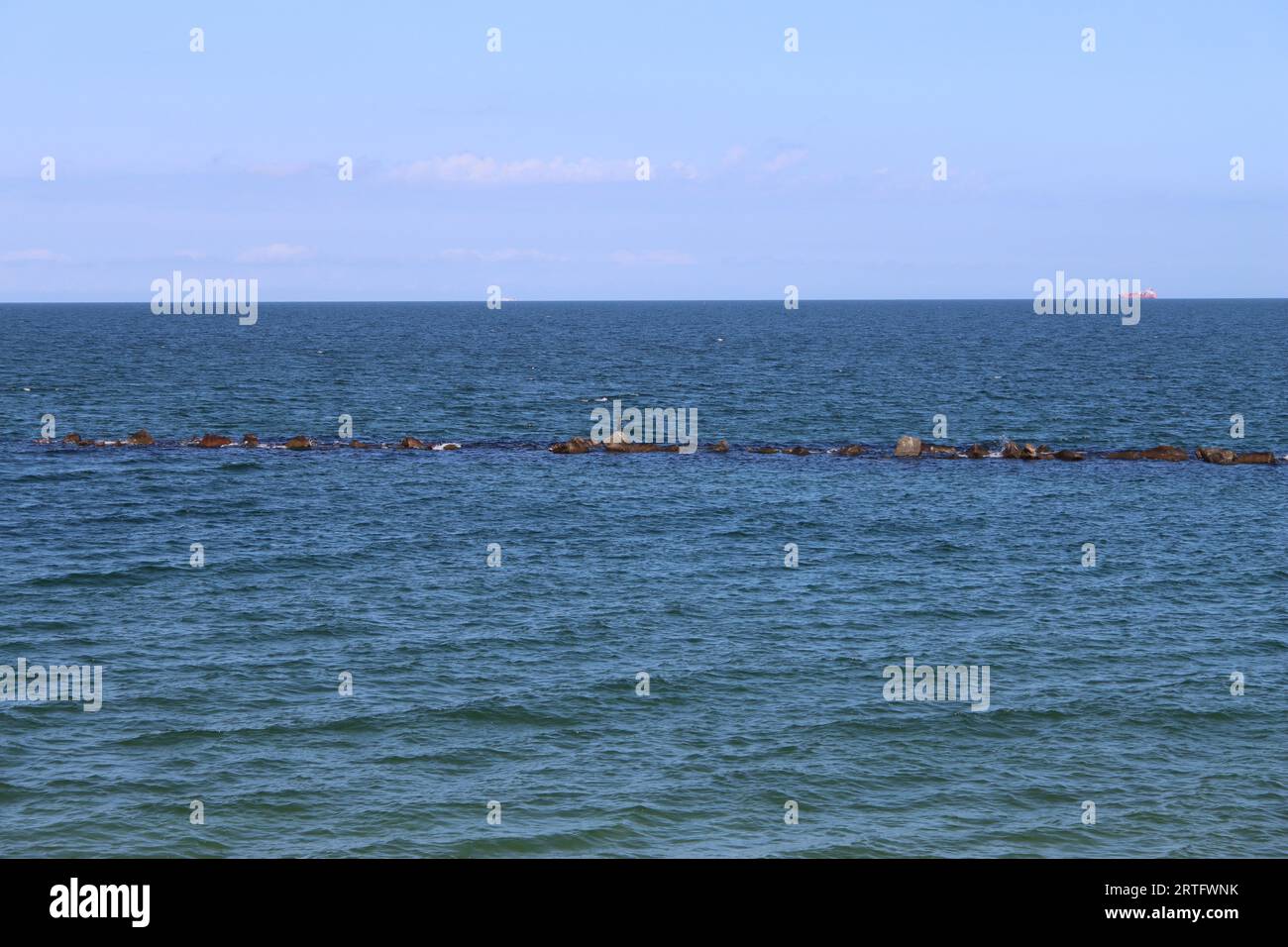 Kormorant auf Felsen in der Ostsee vor Sellin auf der Insel Rügen Stockfoto
