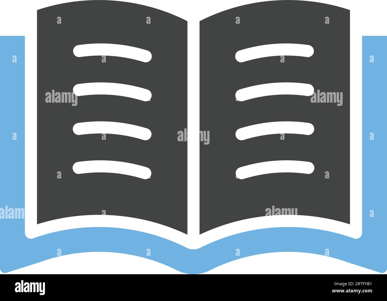 Bild Des Buchsymbols Öffnen. Stock Vektor