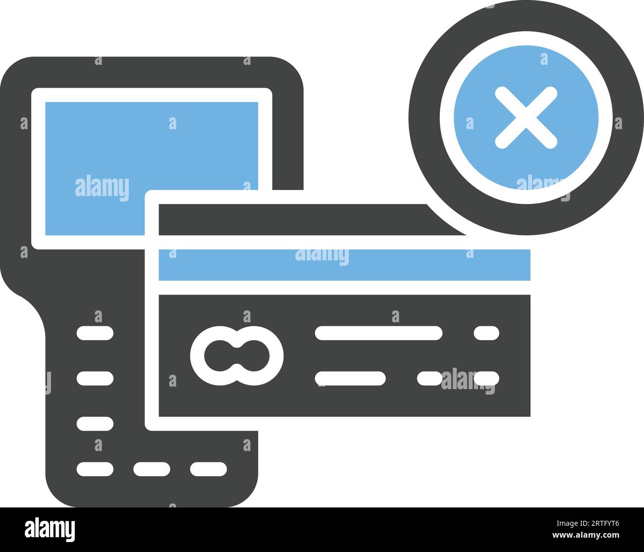 Symbolbild „Abgelehnt“. Stock Vektor