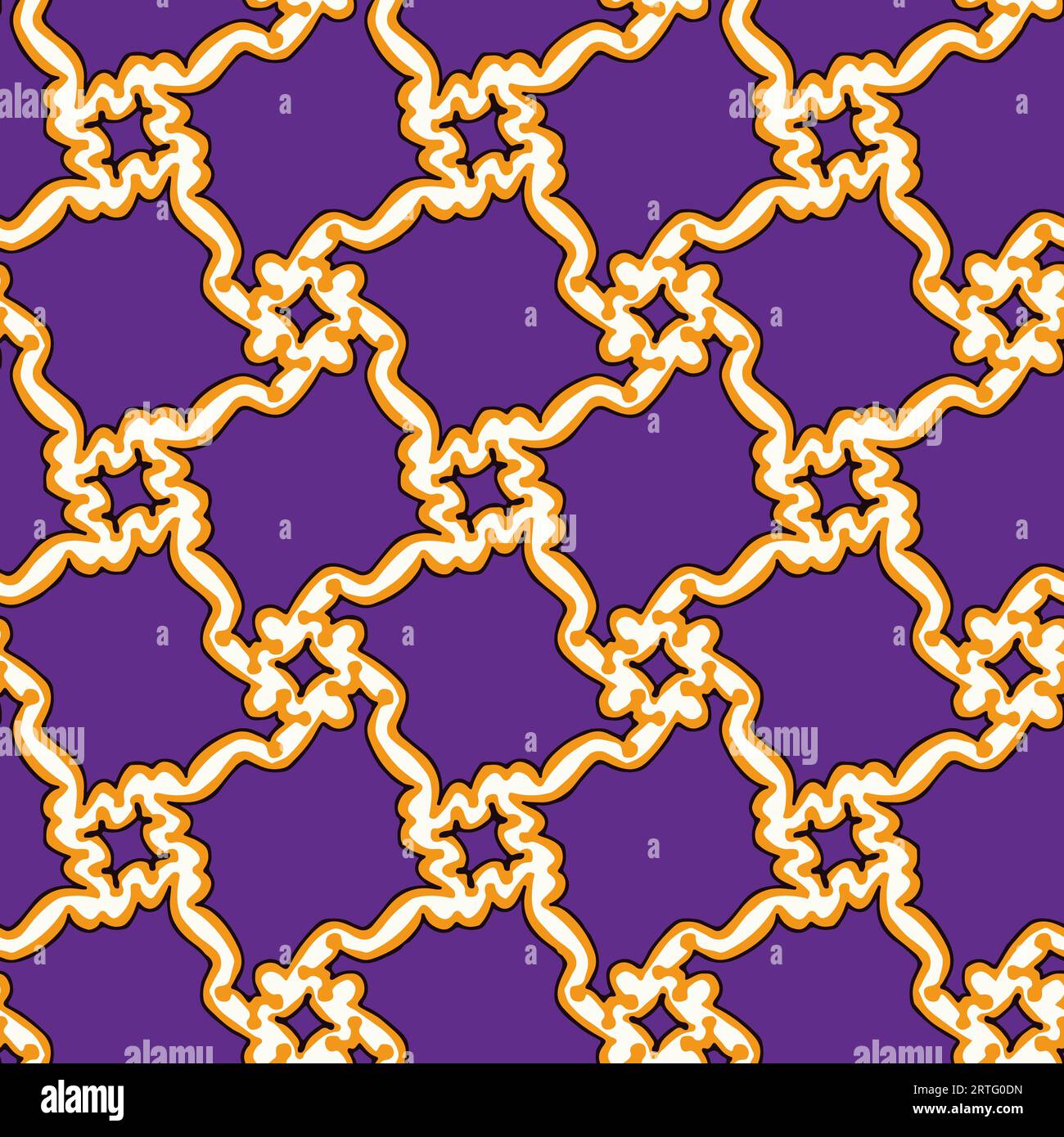 Abstraktes pastellfarbenes nahtloses Muster für Textil, Tapete, Vektor-handgezeichneter Geometriehintergrund, Violett und Orange Stock Vektor