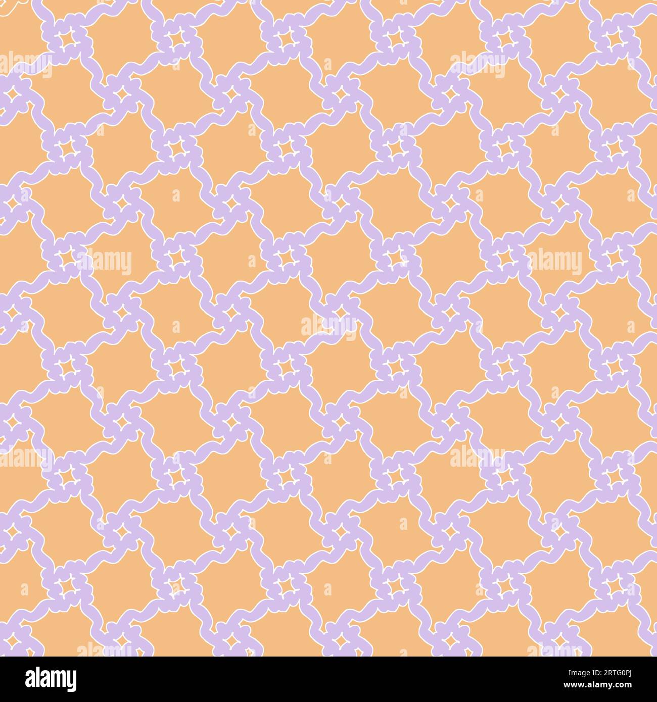 Abstraktes pastellfarbenes nahtloses Muster für Textil, Tapete, Vektor-handgezeichneter Geometriehintergrund, Violett und Orange Stock Vektor