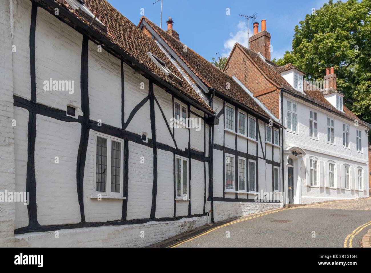 Häuser auf Parsons Fee, Old Aylesbury, Buckinghamshire, England, Großbritannien Stockfoto