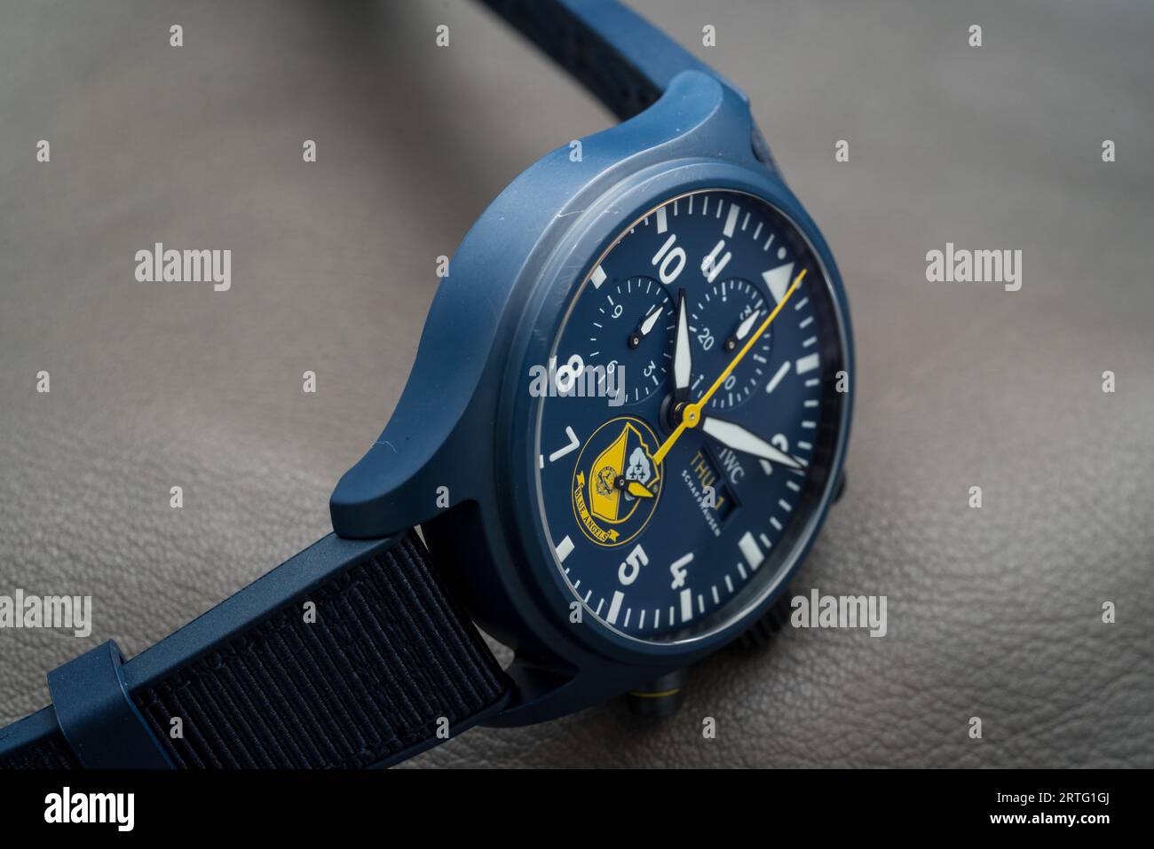 IWC FLIEGERUHR CHRONOGRAPH EDITION „BLUE ANGELS®“ Stockfoto