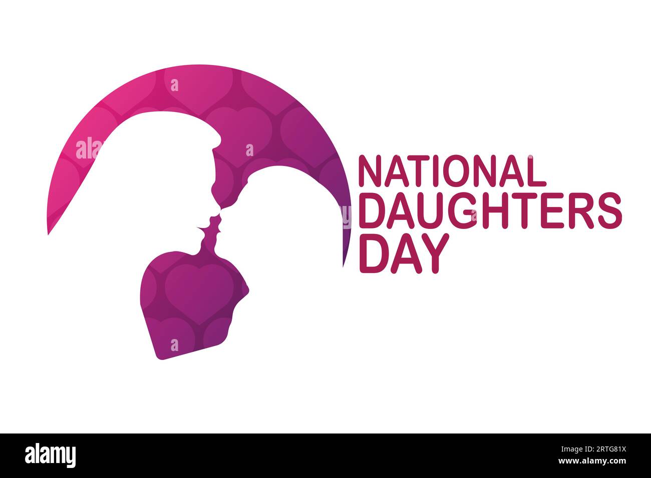 National Daughters Day. Urlaubskonzept. Vorlage für Hintergrund, Banner, Karte, Poster mit Textbeschriftung. Vektorillustration. Stock Vektor