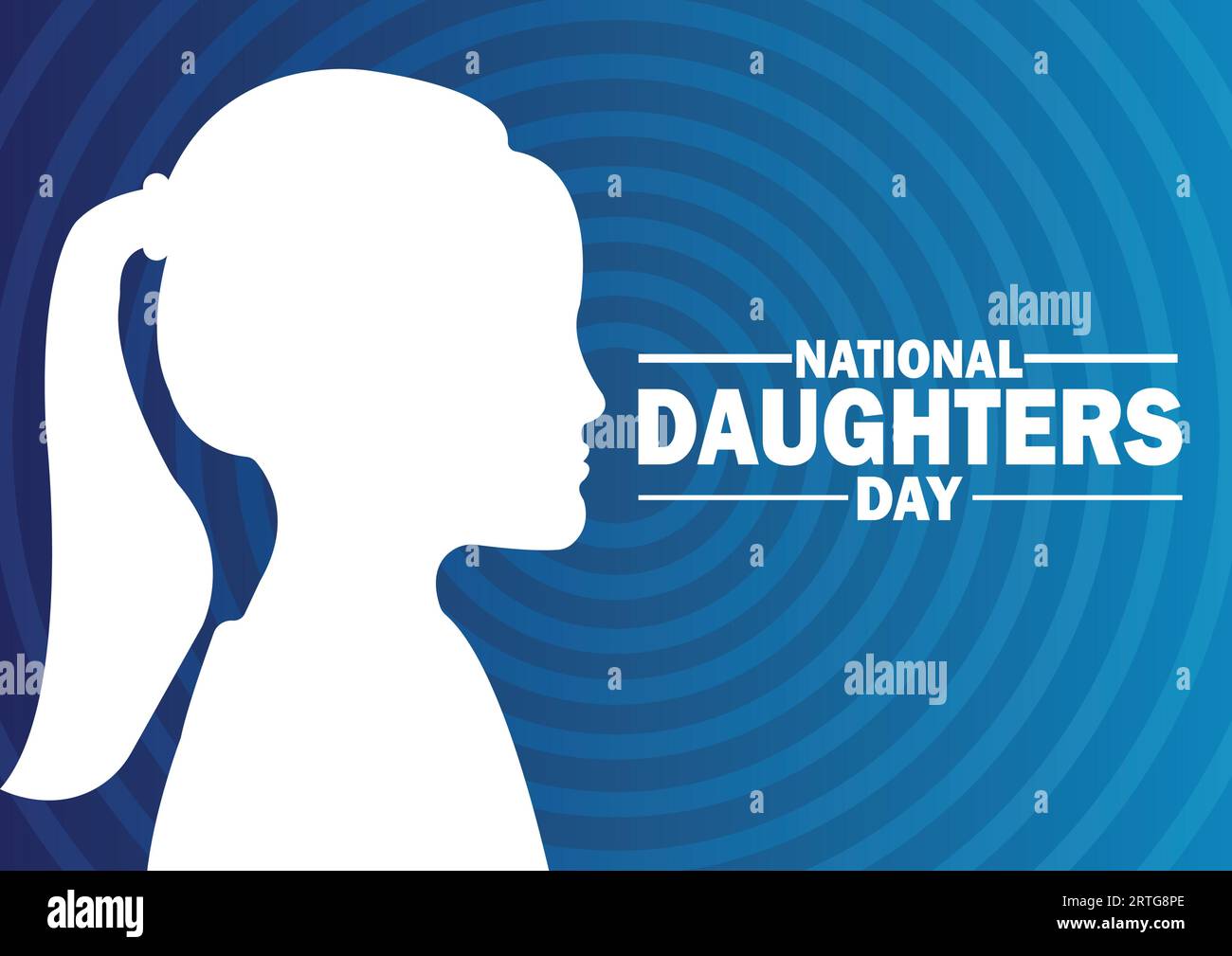 National Daughters Day. Vektorillustration. Geeignet für Grußkarten, Poster und Banner Stock Vektor