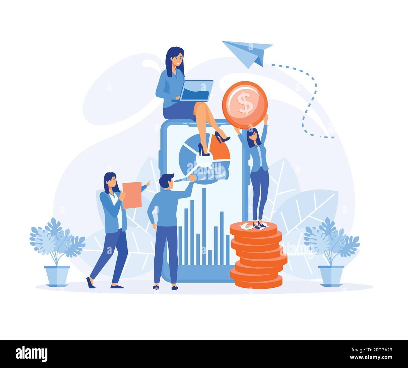 Unbare Finanztransaktionen, Transaktionen ohne Barzahlung. Zahlungssysteme und Terminals, Geldtransfer. Flache Vektor-moderne Illustration Stock Vektor