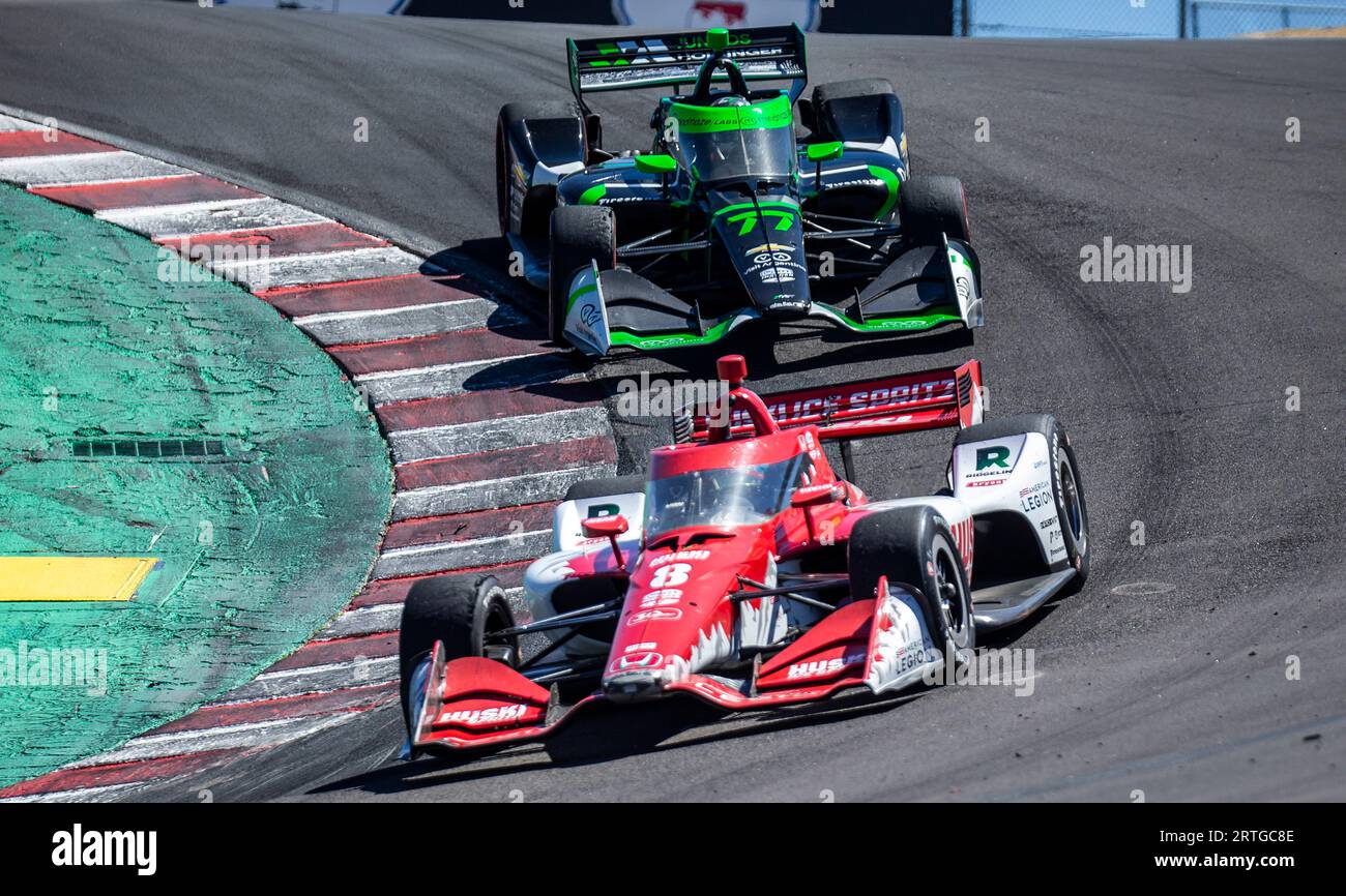 10. September 2023 Monterey, CA, USA während des Firestone Grand Prix von Monterey NTT IndyCar Championship auf dem WeatherTech Raceway Laguna Seca Monterey, CA Thurman James/CSM Stockfoto