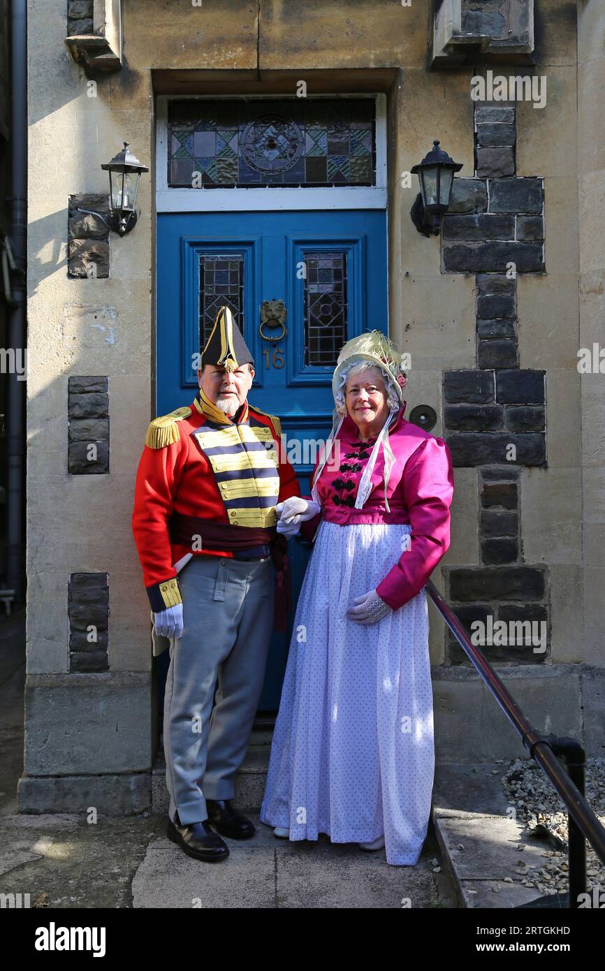 Jane Austen Festival 2023, Crescent Gardens, Bath, Somerset, England, Großbritannien, Großbritannien, Europa Stockfoto