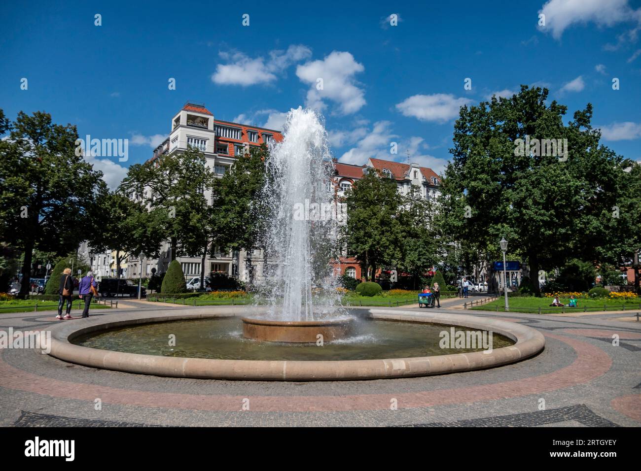 Viktoria-Luise-Platz, Fontäne, Brunnen, Schöneberg, Berlin, Stockfoto