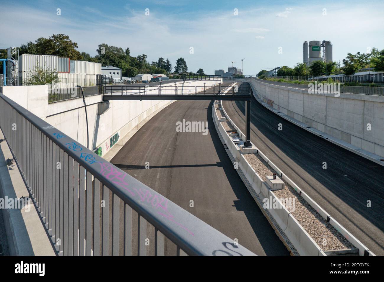 Baustelle Ausbau BAB A100, 16. Bauabschnitt, Höhe Dieselstraße, Berlin-Treptow, Stockfoto