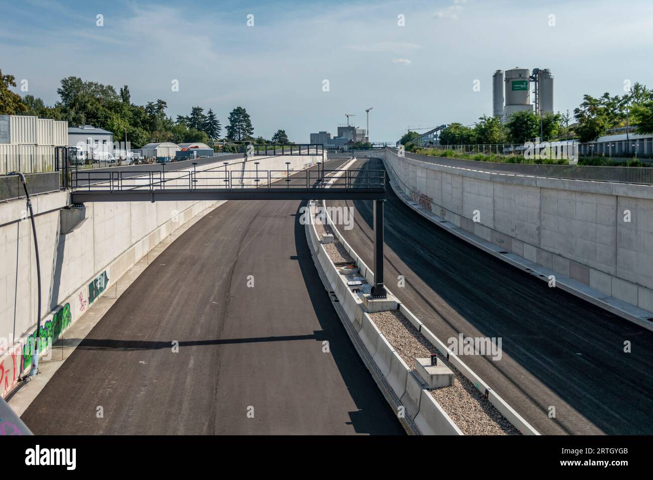Baustelle Ausbau BAB A100, 16. Bauabschnitt, Höhe Dieselstraße, Berlin-Treptow, Stockfoto