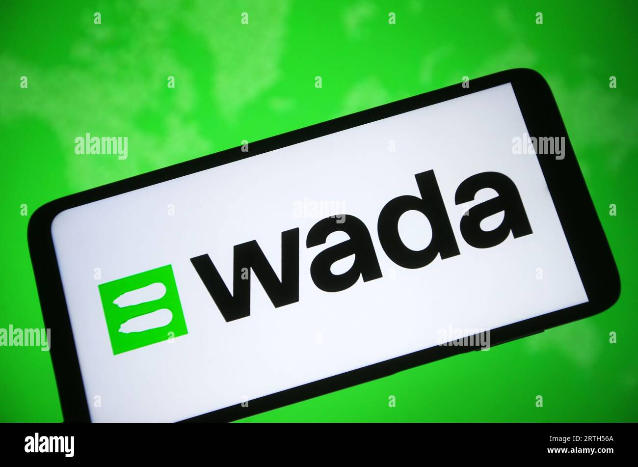 Ukraine. September 2023. In dieser Abbildung ist das Logo der World Anti-Doping Agency (WADA) auf einem Smartphone-Bildschirm zu sehen. (Foto von Pavlo Gonchar/SOPA Images/SIPA USA) *** ausschließlich für redaktionelle Nachrichtenzwecke *** Credit: SIPA USA/Alamy Live News Stockfoto