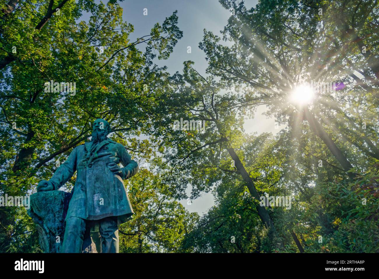 Denkmal Turnvater Friedrich Ludwig Jahn in der Hasenheide in Berlin-Neukölln Stockfoto