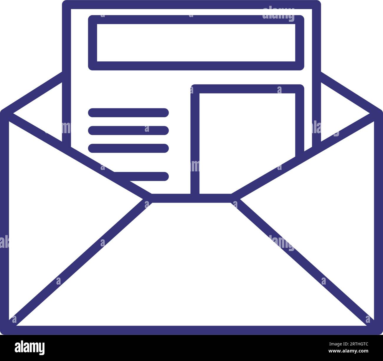 Zeilensymbol des Newsletters Stock Vektor